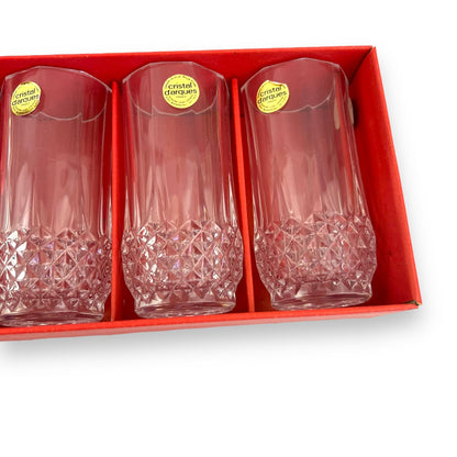 Set of 6 Vintage Cristal d’Arques Longchamp Highball Glasses