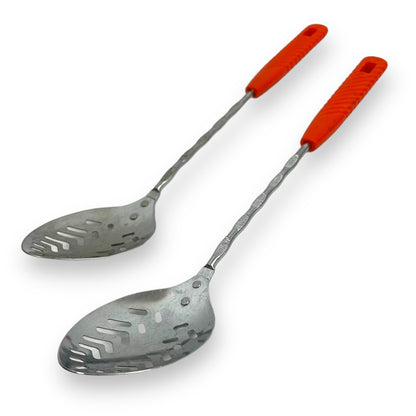 Slotted Serving spoon orange handle