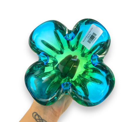 Blue and Green Art Glass Dish