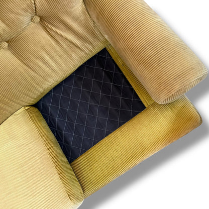 Green-Yellow Corduroy 2-Seater Lounge