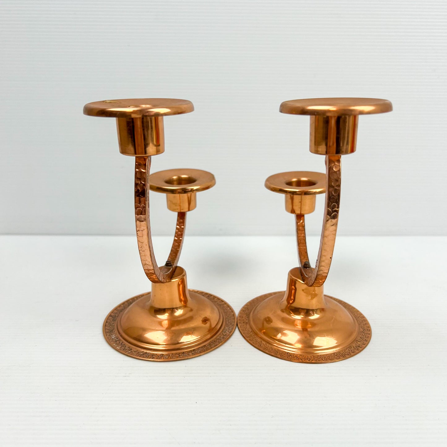 Copper Candlestick Holder set of 2