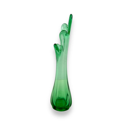 Green Swung Glass Vase