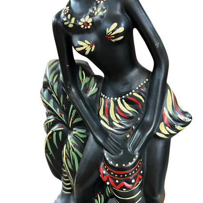 Barsony “Drumming Lady” Chalkware Lamp