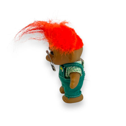 Orange Hair Green Overalls Troll Doll