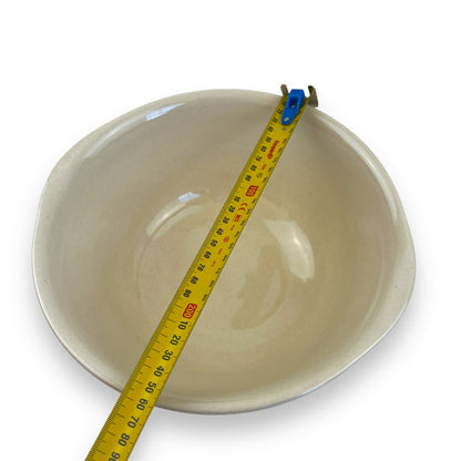 Cream Ceramic Mixing Bowl - Made in Romania.