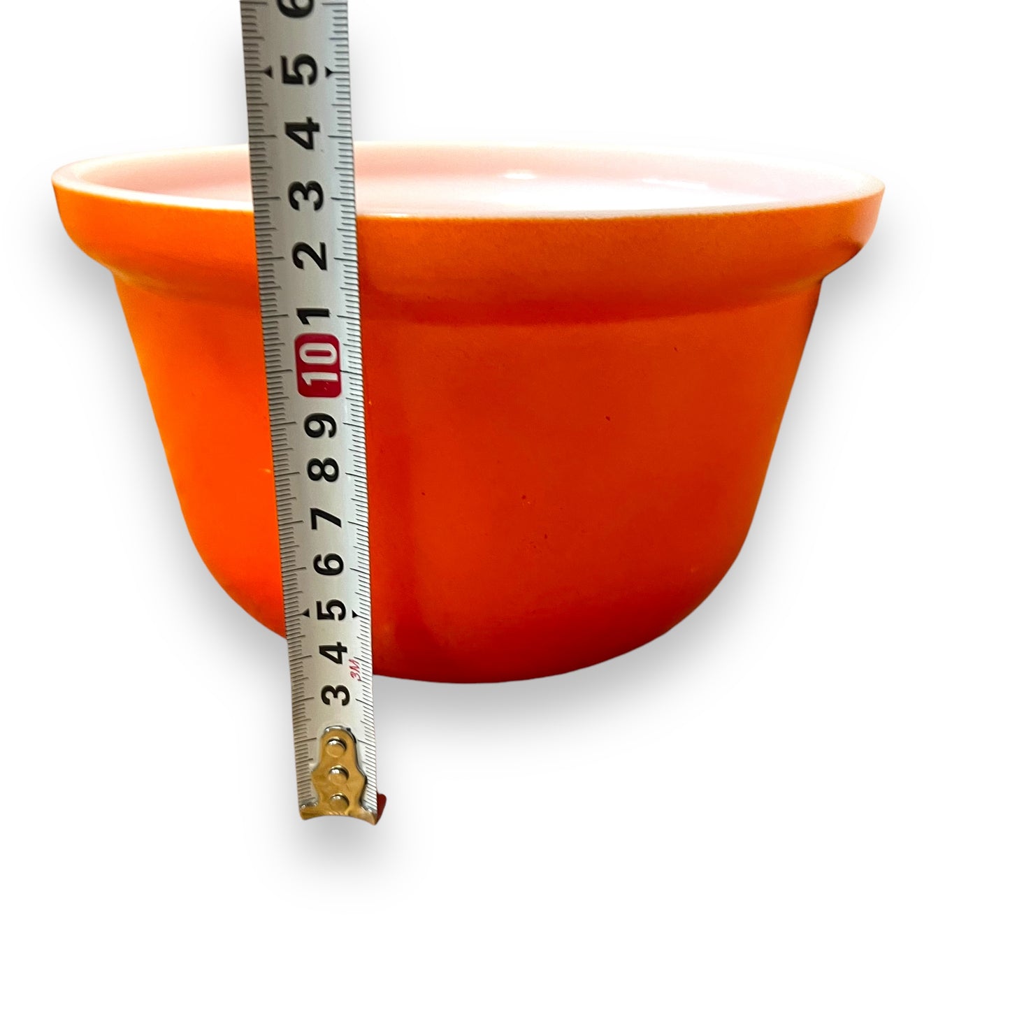 Crown Pyrex Ovenware Dish with Clear Glass Lid - Vibrant Orange Design