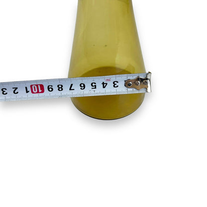 Yellow tall glass vase