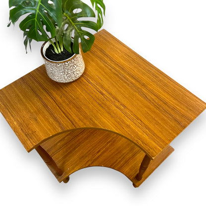 Brown Laminate Corner Table / Shelf
