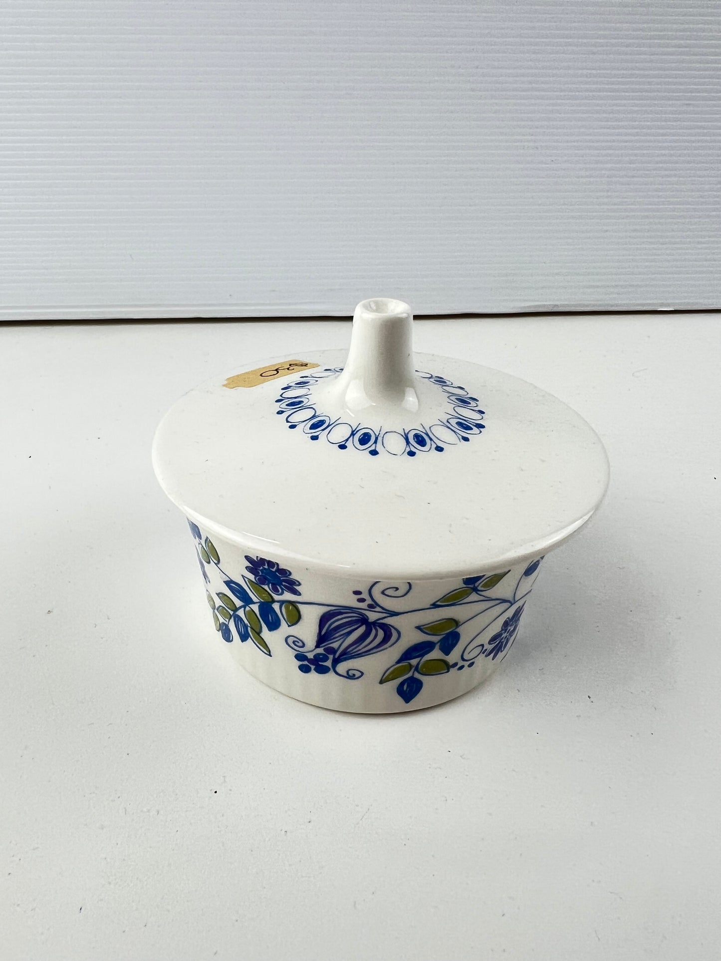 Figgjo Norway Hand Painted Lidded Sugar Bowl