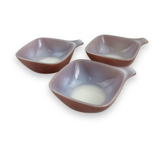 Crown Pyrex Ramekin Set of 3 Dark Purple Maroon colour