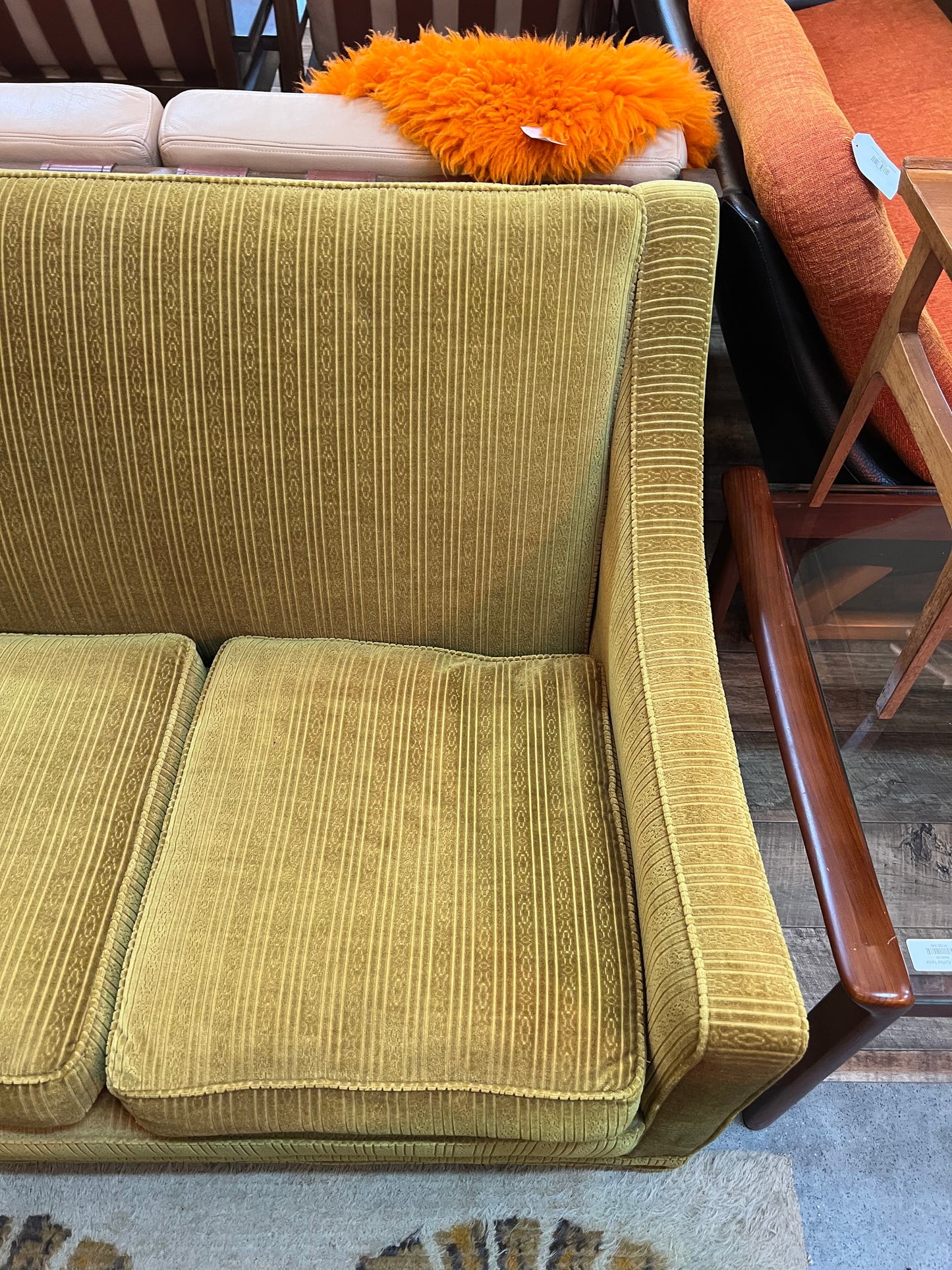 Olive Green 3 Seater Lounge