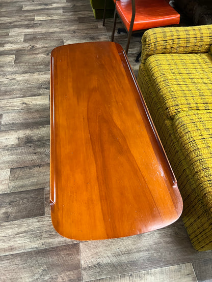 Burgess Mid-Century Coffee Table with Lower Shelf
