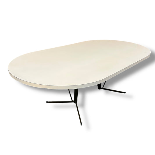Large Oval Cream Dining Table
