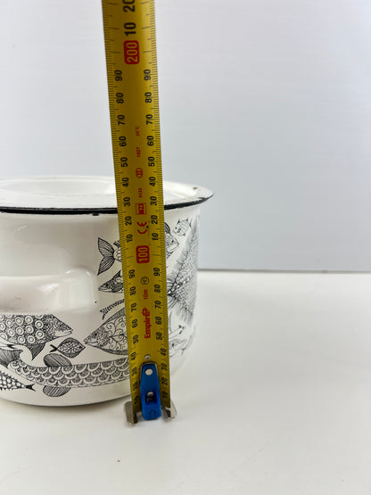 Finel Finland ‘Neptun’ Enamel Lidded Pot – Fish Pattern