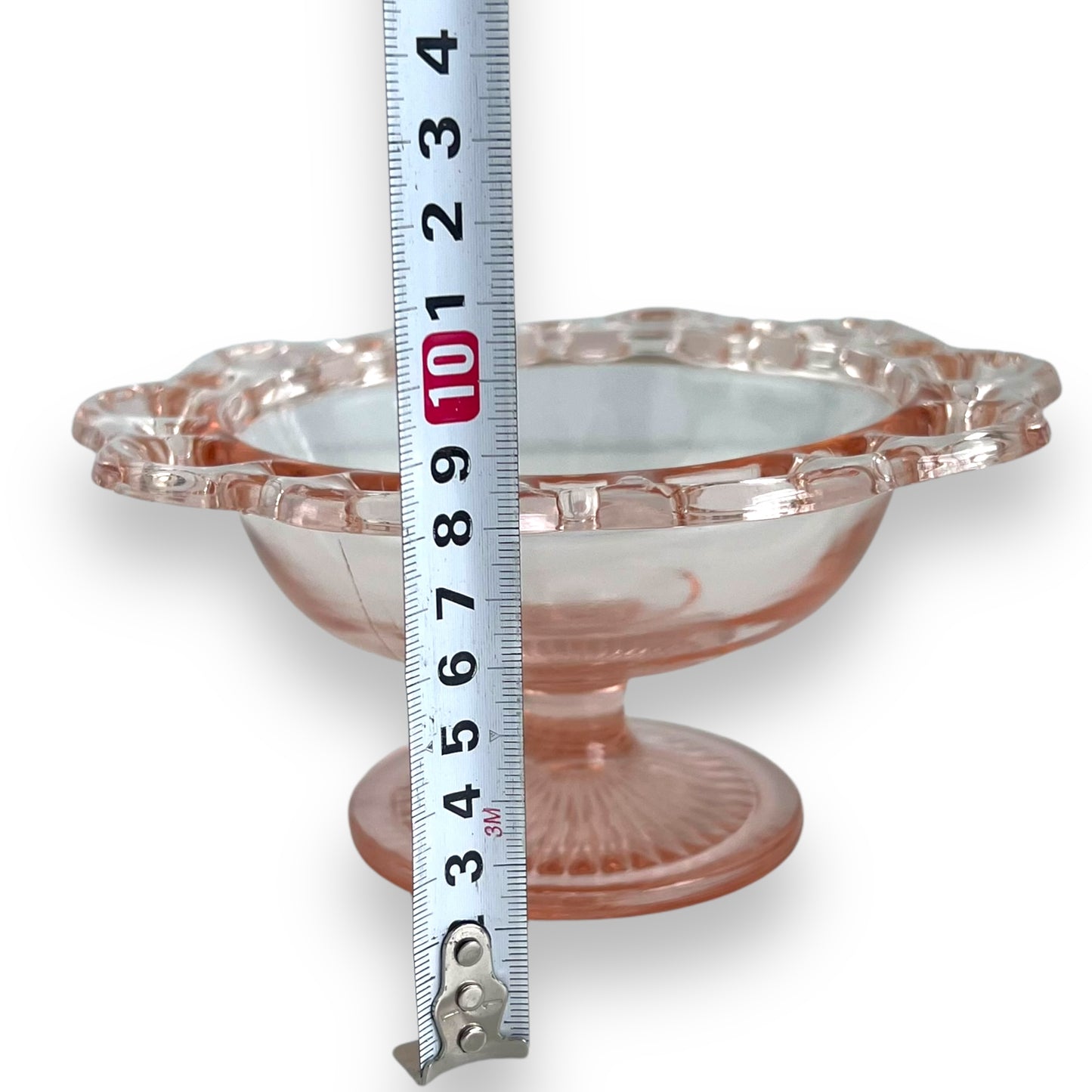 Old Colony Open Lace Edge Pink Depression Glass Bowl