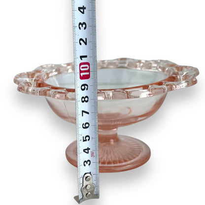 Old Colony Open Lace Edge Pink Depression Glass Bowl