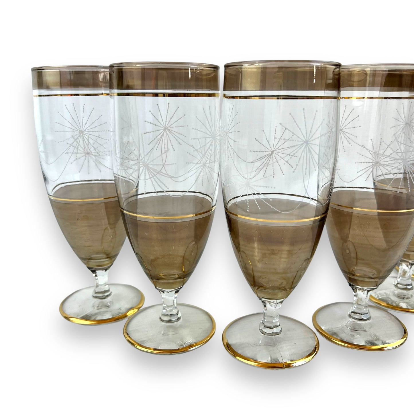 Sparkle bronze coloured cocktail glass set of 6