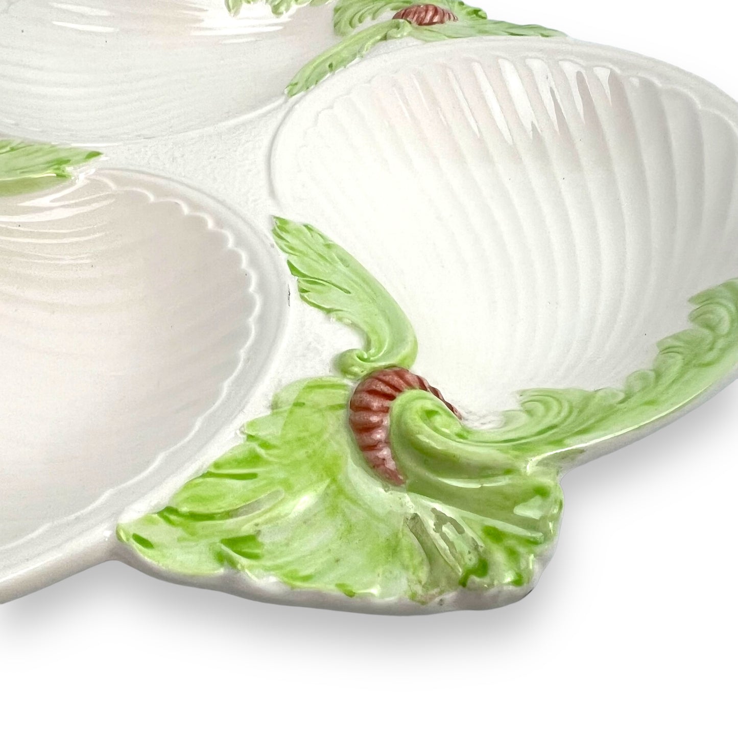 Shell Trio Platter white & green