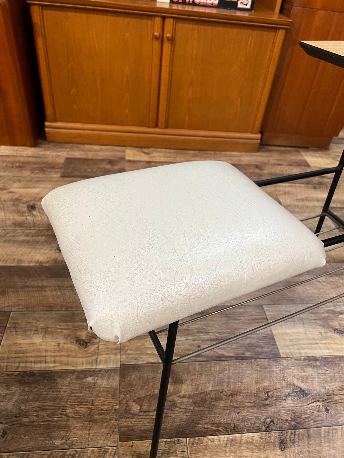 Telephone Table with Vinyl Seat & Laminate Top
