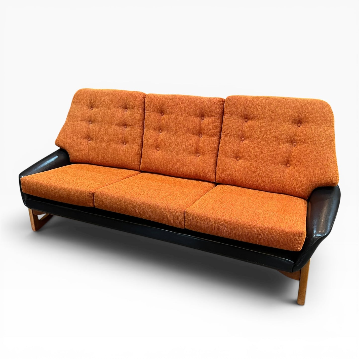 Danish Deluxe Trina 3 Seater Lounge Orange and Black
