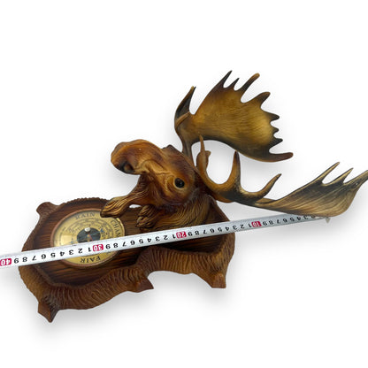 Norwegian Moose Barometer | Scandinavian Mid-Century Wall Weather Station | 1970s