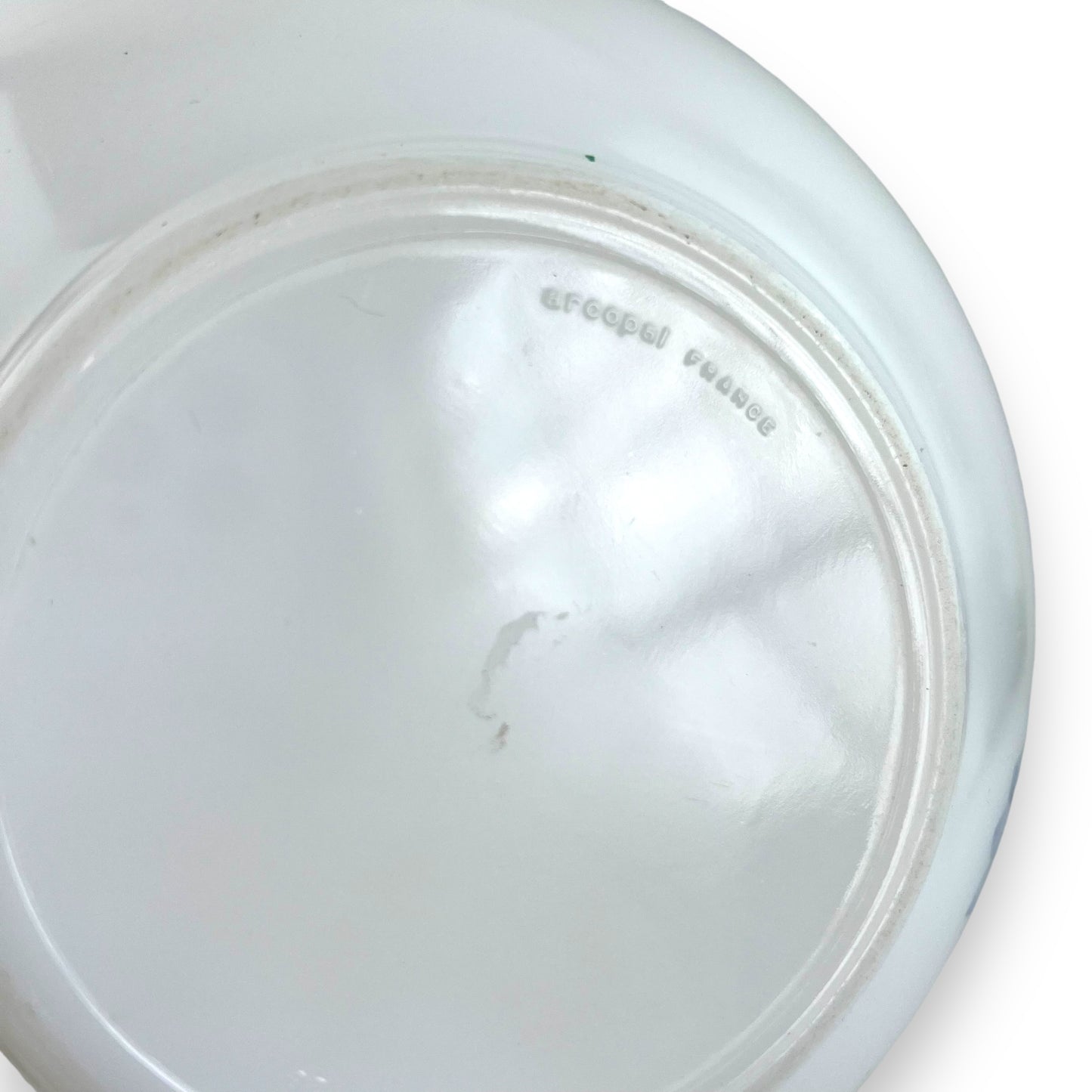 Arcopal France Multicolour flower white glass bowl