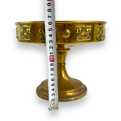 Art Nouveau Brass Pedestal Fruit Bowl
