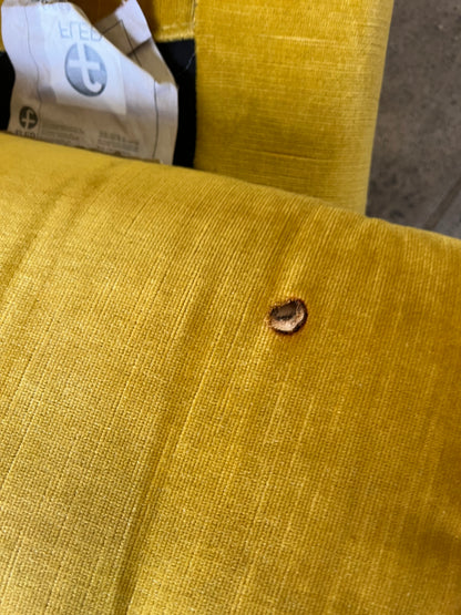 Fler Yellow Velvet Single Lounge Chair