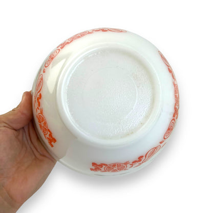 Pair of Vintage Fruit Design Milk Glass Bowls