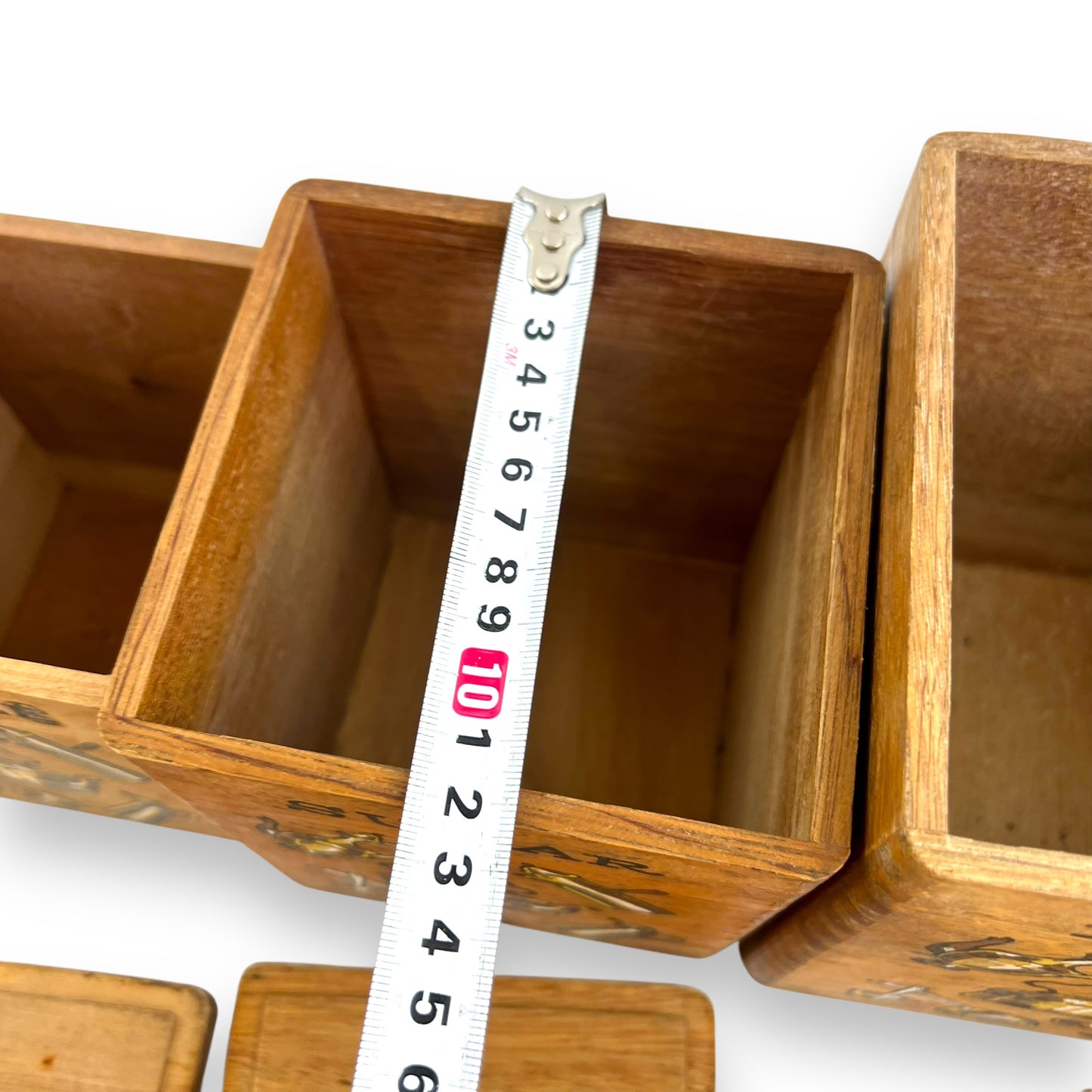 Wooden Kitchen Canister Set - Tea, Coffee, Sugar, Flour