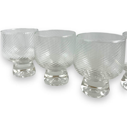 Crown Corning “Regis” Swirl 9cm tall Glass Set of 6