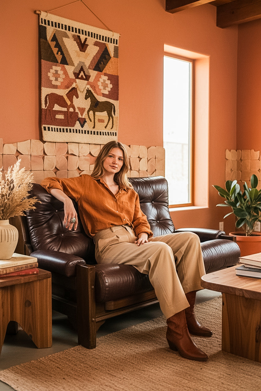 Davis Furniture Leather 2 Seater Sofa – Solid Timber Frame