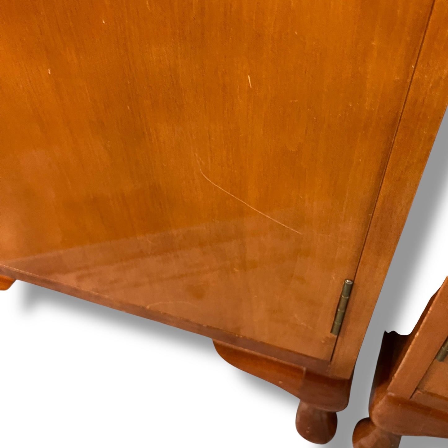 Pair of Vintage Timber Bedside Cabinets with Drawer & Cupboard