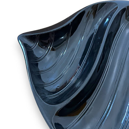 Black Shell-Shaped Serving Platter