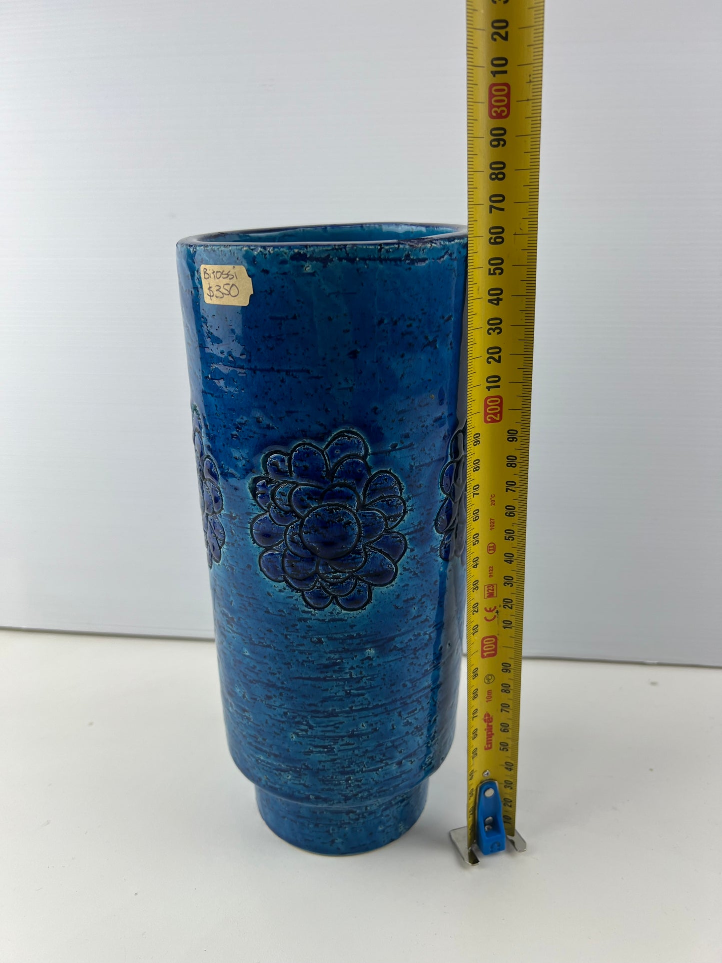 Bitossi Blue Flower Pattern Ceramic Vase – Made in Italy
