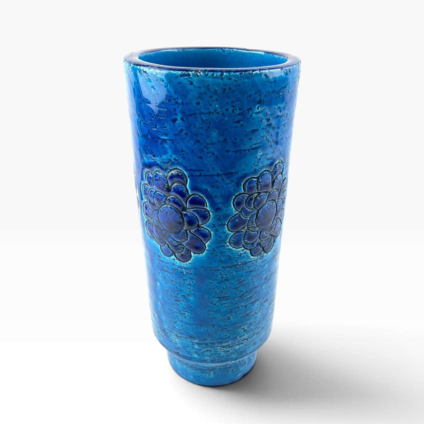 Bitossi Blue Flower Pattern Ceramic Vase – Made in Italy