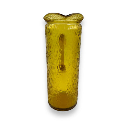 Crinkle Textured Amber Glass Jug