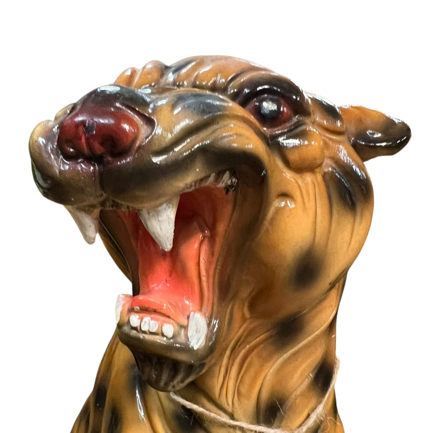 Large Vintage Cheetah Statue – Mid-Century Ceramic Jungle Cat
