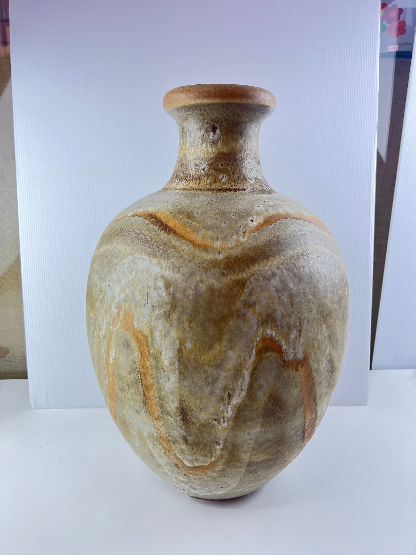 West German Pottery 837 Bulbous Floor Vase – 48.5cm