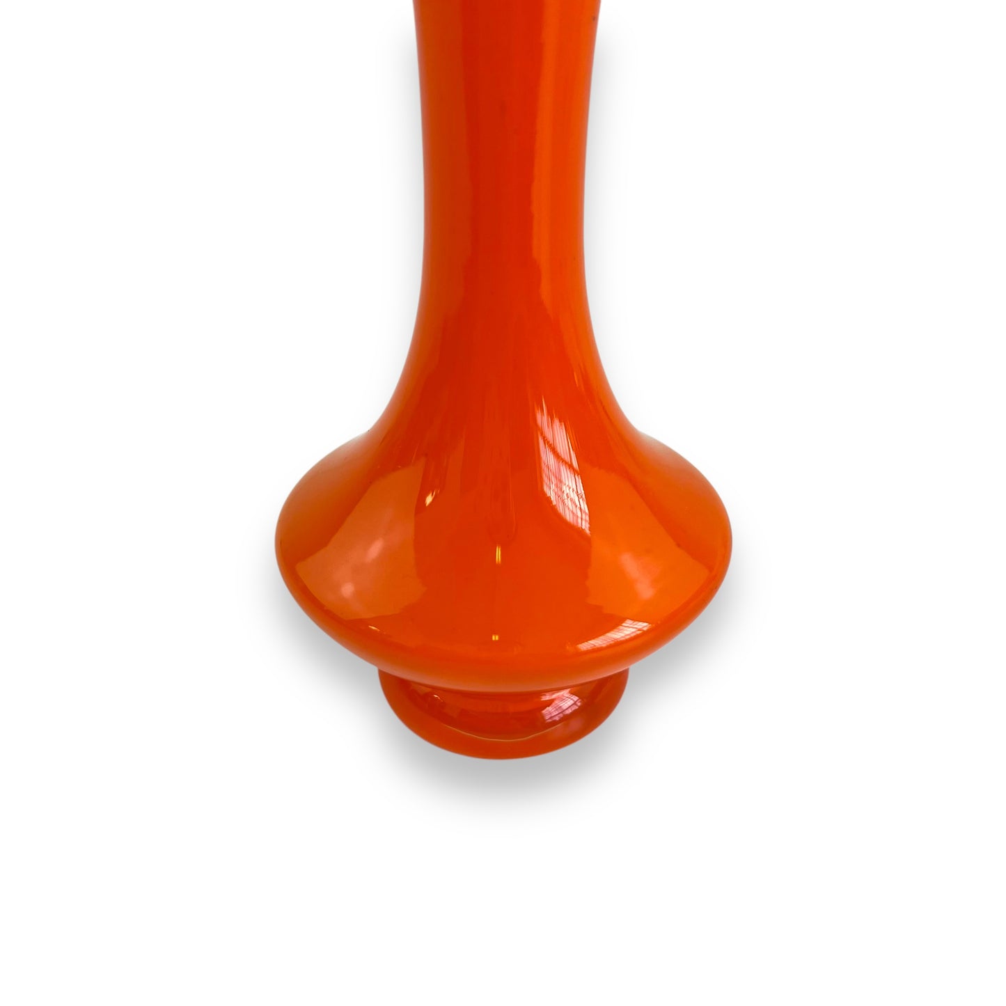 Orange Cased Glass Vase – Vibrant Retro Decor Statement Piece