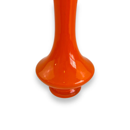 Orange Cased Glass Vase – Vibrant Retro Decor Statement Piece