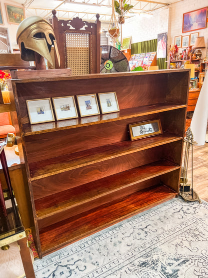 Solid Timber Bookcase / Open Bookshelf – Rustic Hardwood