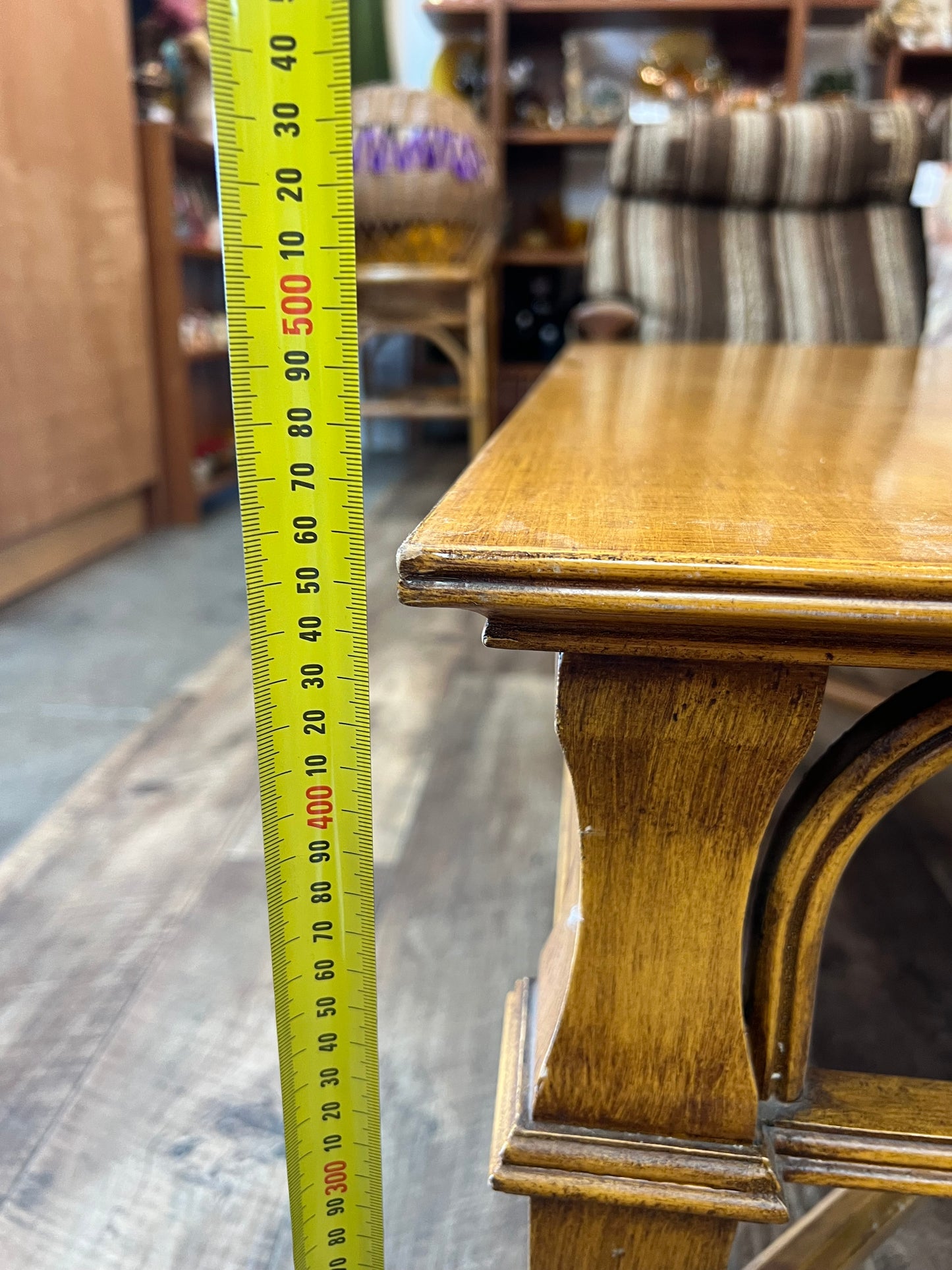 Large square coffee table with Decorative Arch Detail