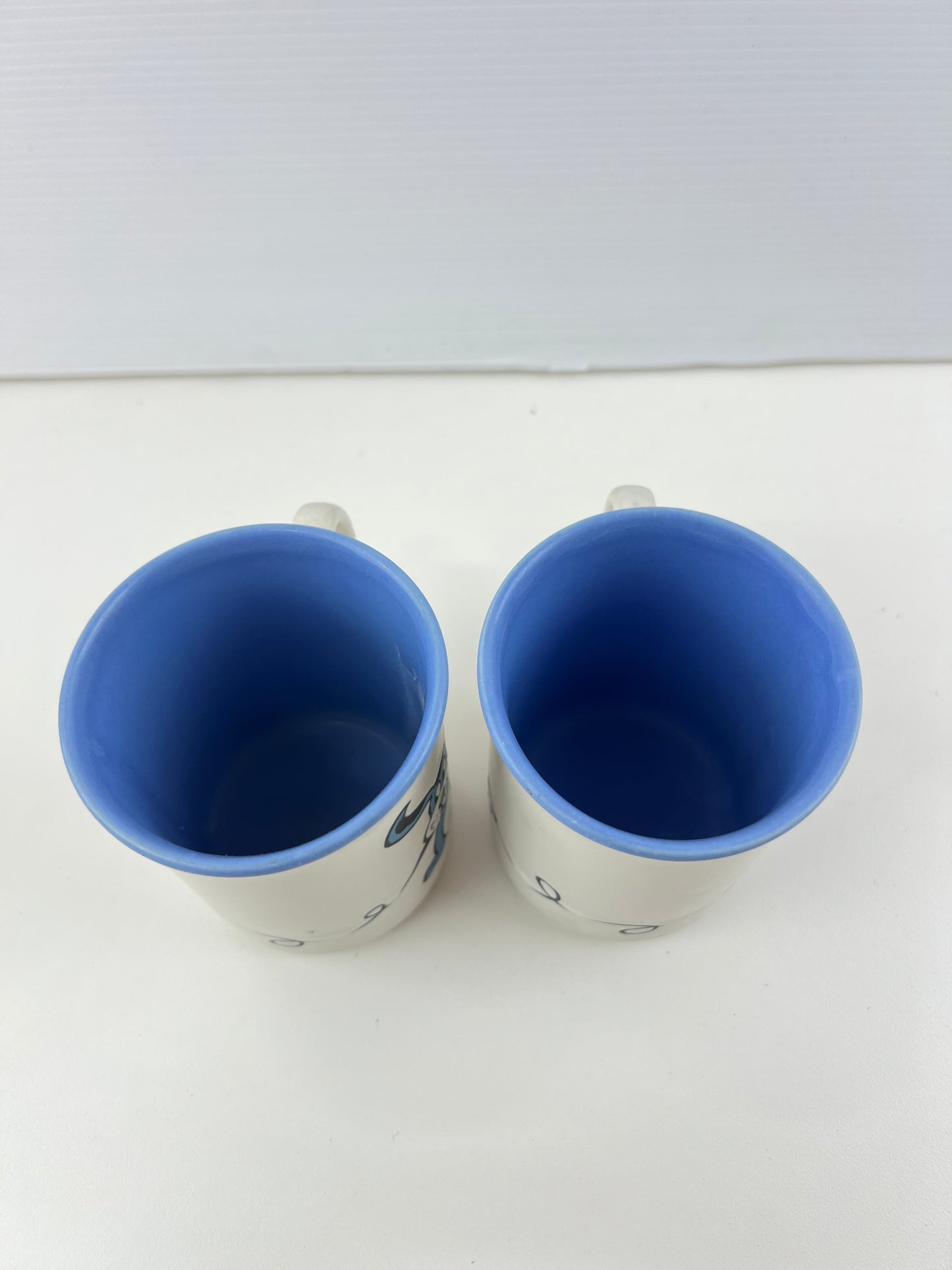 Blue Dog Ceramic Mugs – Set of 2