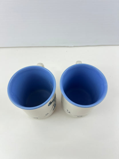 Blue Dog Ceramic Mugs – Set of 2