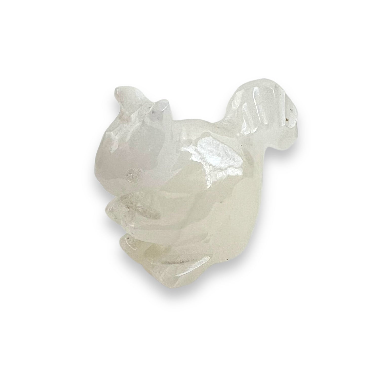 Stone carved squirrel ornament