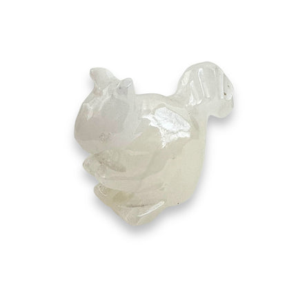 Stone carved squirrel ornament