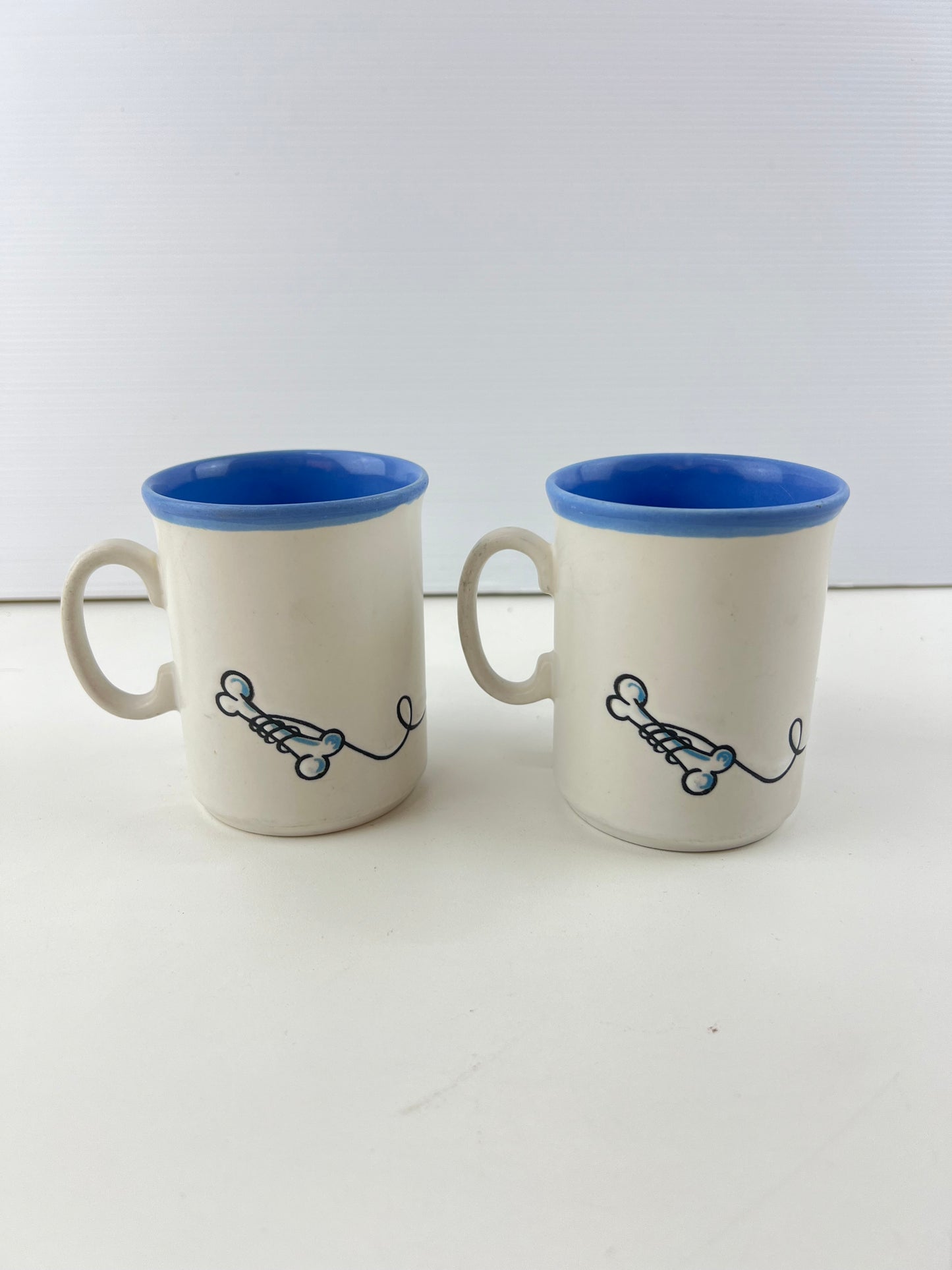 Blue Dog Ceramic Mugs – Set of 2