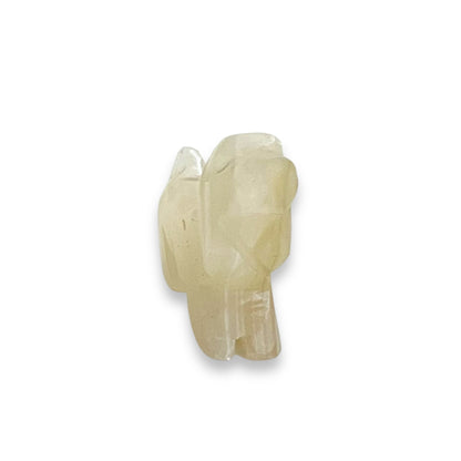 Onyx stone carved dog statue ornament