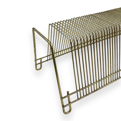 Gold Metal Record Storage Rack
